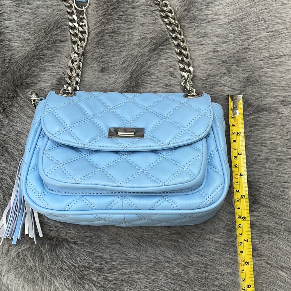 Saks Fifth Avenue Quilted Light Blue Purse - Picture 2 of 7